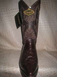   Embossed Chocolate Leather Sea Turtle (Caguama) Western Cowboy Boots