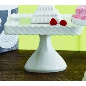   Footed Square Cake Stand Decor Bon Bon Pedestal: Home & Kitchen
