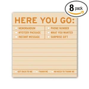 Knock Knock Sticky Notes: Here You Go (Pack of 8): Health 
