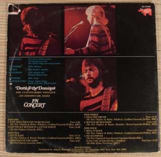 DEREK & THE DOMINOS In Concert 1973 2  LP CLAPTON NM  