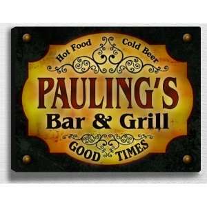  Paulings Bar & Grill 14 x 11 Collectible Stretched 