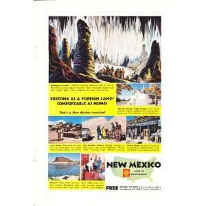  1955 Ad Carlsbad Caverns Vintage Travel Print Ad 
