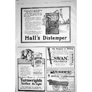   HALLS DISTEMPER SWAN FOUNTAIN PENS CARTERS CARRIAGES