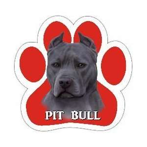  Pit Bull Blue Car Magnet Red: Home & Kitchen