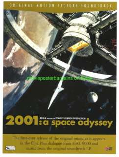 2001 A SPACE ODYSSEY MOVIE POSTER  SOUNDTRACK PROMO  
