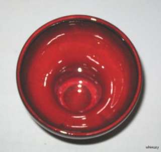 Huronia Flame Red Candleholder Canadian Art Pottery  