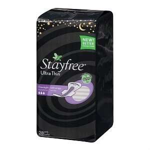 Stayfree Ultra Thin Stayfree Ultra Thin Overnight with Wings, Economy 