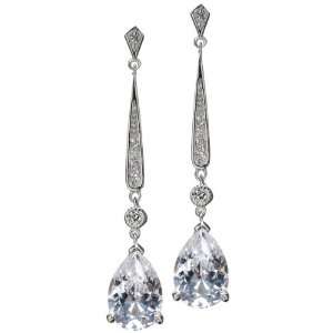  Cassias Pear Drop CZ Dangle Earrings Emitations Jewelry