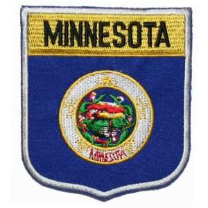  State Of Minnesota Shield Flag Embroidered Applique Patch 