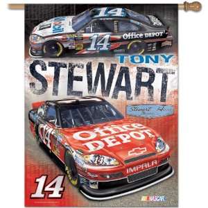  NASCAR Tony Stewart 27 by 37 inch Vertical Flag Sports 