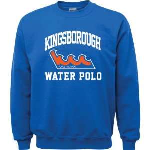   College Wave Royal Blue Youth Water Polo Arch Crewneck Sweatshirt