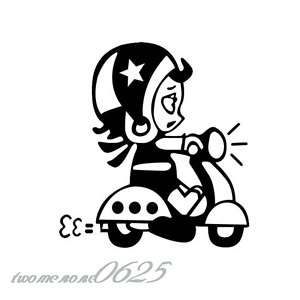 Car motorcycle Stickers Scooter Girl Best Deco design16  