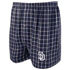    San Diego Padres Navy Blue Gridiron Boxer Shorts