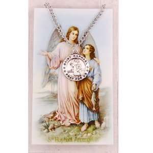  St Raphael Prayer Card With Medal Charm Patron Saint 