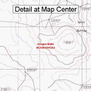  USGS Topographic Quadrangle Map   Oregon Butte, Oregon 