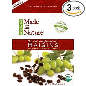 Made In Nature Organic Club Pack, Raisin, 48 Ounce (Pack of 3):  
