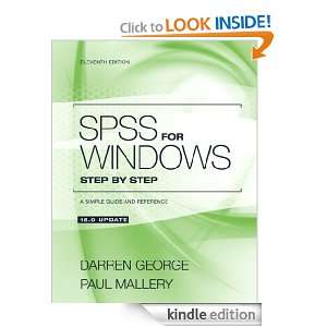 SPSS for Windows Step by Step: A Simple Guide and Reference 18.0 