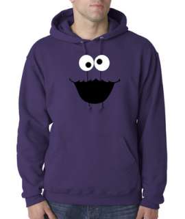 Cookie Monster Face Cartoon 50/50 Pullover Hoodie  