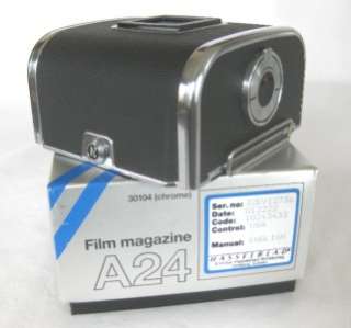 Mint in Box* LN Hasselblad A 24  6x6 Film Magazine Back chrome #30104 