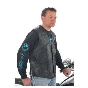  Rocky Ranch Hides™ Rock Design Genuine Hog Leather Biker 