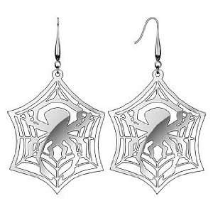   Laser Cut Spider & Web Dangle Earring West Coast Jewelry Jewelry