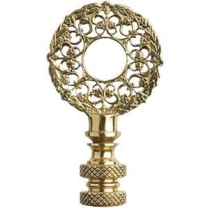   Co. FN32 PB66, Decorative Finial, Polished Brass Round Filigree: Home