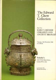 SOTHEBYS Edward Chow Collection Chinese Ceramics 3 Vol  