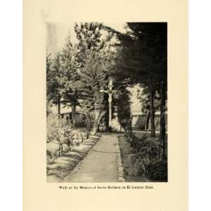  1906 Print Spanish Mission Santa Barbara El Camino Real 