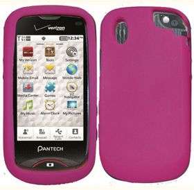 HOT PINK SILICONE SKIN CASE FOR PANTECH HOTSHOT CDM8992 COVER  