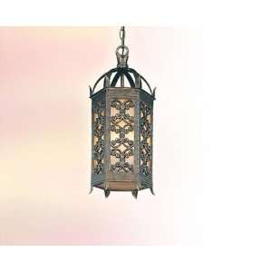    GABLES LT HANGING LANTERN FLUO CHARRED GOLD