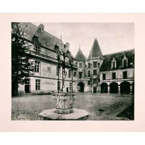 1906 Print Chateau Chaumont Courtyard Medieval Architecture French 