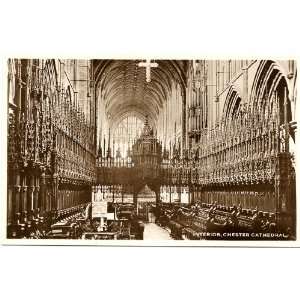   Vintage Postcard Interior of Chester Cathedral Chester England UK