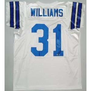  Roy Williams Autographed Jersey   White Custom: Sports 