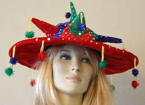 Red Sombrero Crazy Party Hat Mardi Gras Carnival Funny  