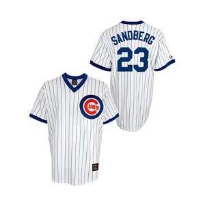  Chicago Cubs Fan Replica Ryne Sandberg Cooperstown Jersey 
