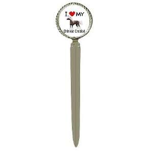  I Love My Chinese Crested Letter Opener: Office Products