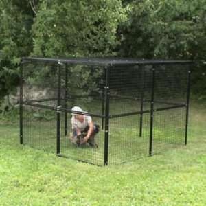    Bronze Series Enclosed Top Dog Kennel 22 Panel: Pet Supplies