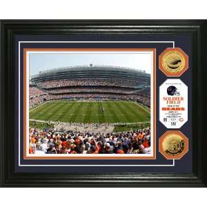 Highland Mint NFL Chicago Bears Soldier Field 24KT Gold Coin Photomint