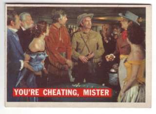 1956 Topps DAVY CROCKETT #44 Youre Cheating Orange ex  