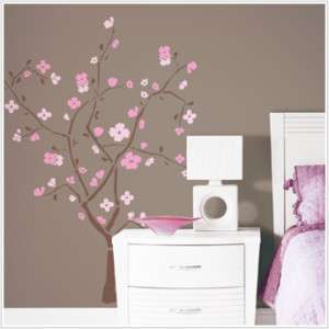 PINK CHERRY BLOSSOM TREE Wall Stickers Flowers Decals  