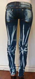   Low Rise Tie Dye Pepster Hippie Skinny Legging Jeans Size 26  