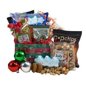 Happy Holiday Diabetic Snacker Gift Basket  Grocery 