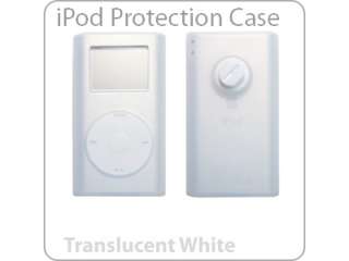 iPod Mini WHITE Silicone Case Skin + Clip NEW  