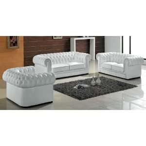  Classic Sofa Set   White