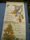 Vintage Linen Wall Hanging Christmas Is Here (W. Irving