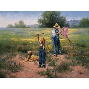  Times with Grandpa   Artist Jack Sorensen   Poster Size 8 X 6 inches