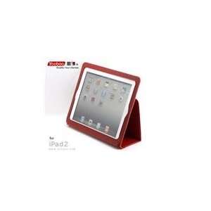  Slim Genuine Leather case For iPad 2 Red Electronics