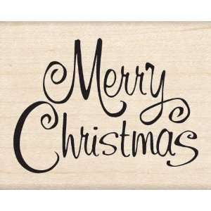  Rubber Stamp With Wood Handle, Merry Christmas Arts 