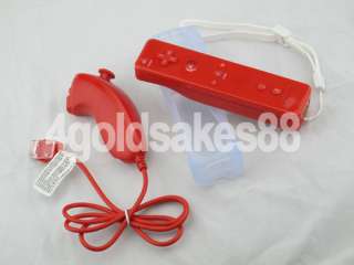 Red Nunchuck and Remote Controller Set For Nintendo Wii  