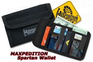 Maxpedition BLACK 0229 Spartan Wallet Nylon 0229B *NEW*  